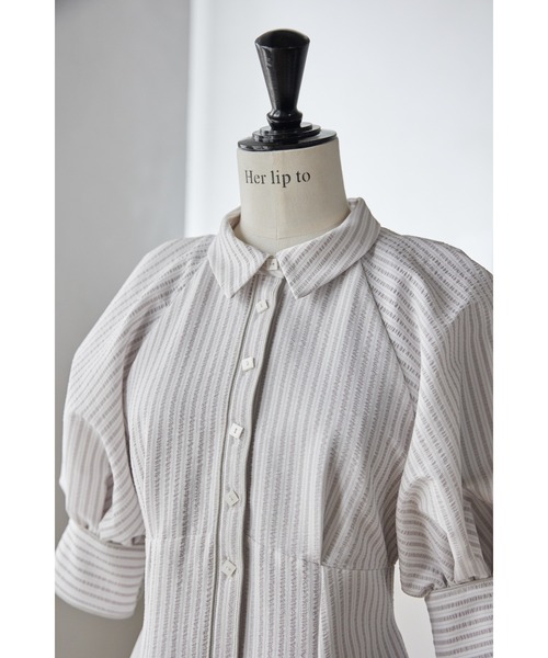 Her lip to 「Her to」 シャツワンピース M グレー レディース