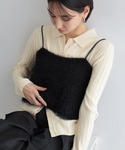 カーディガン 「新色追加」襟付きリブニットカー...の詳細画像5