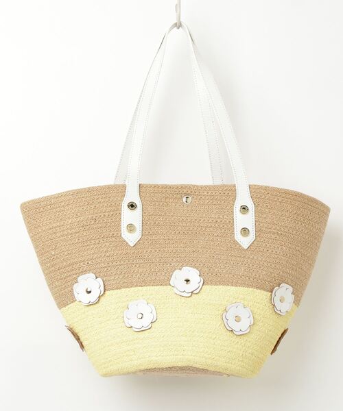 「Samantha Thavasa」 花柄かごバッグ - イエロー レディース_画像2