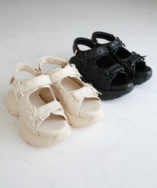 「VIVIAN」 フラットサンダル L ブラック レディース_画像2