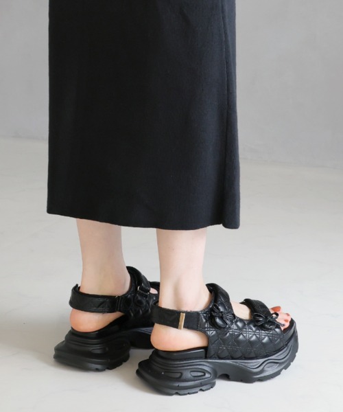 「VIVIAN」 フラットサンダル L ブラック レディース_画像7