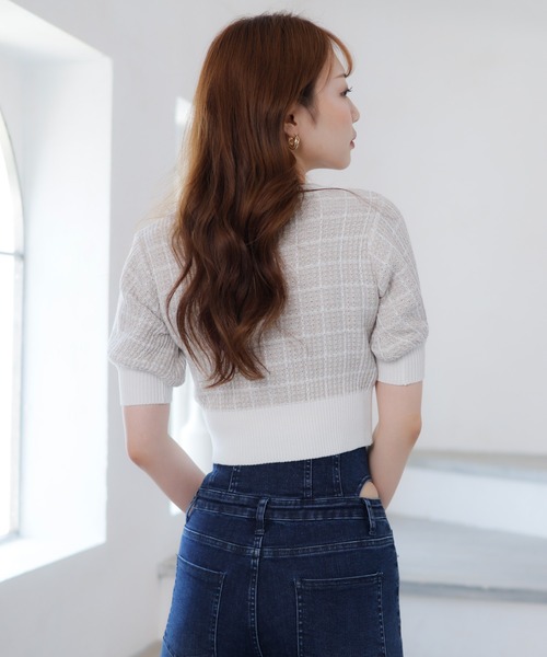 LIP SERVICE（リップサービス） 半袖ニット FREE ピンク レディース