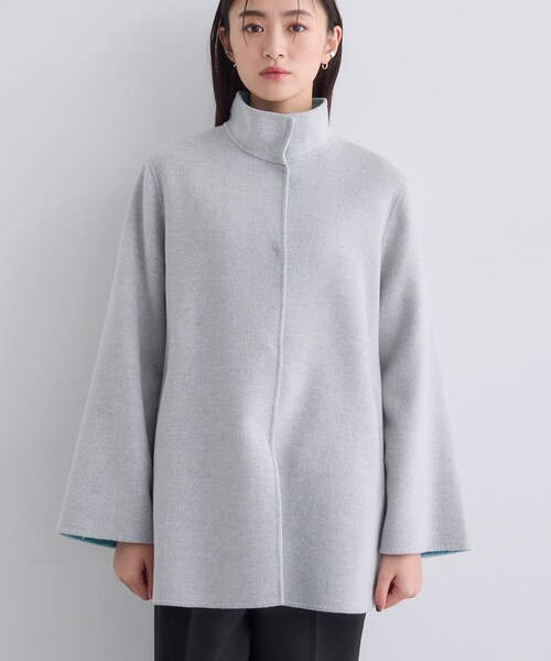 INDIVI（インディヴィ） コート アウター 「配色デザイン／ミドル丈