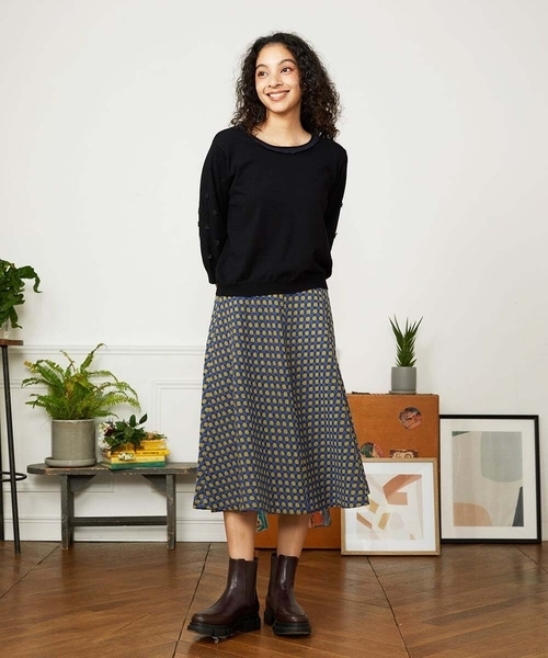 Jocomomola（ホコモモラ） ニット セーター Encaje フラワーレース