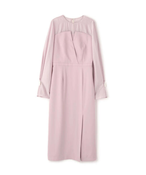 新品　ピンキーアンドダイアン　メタルパーツ付きフレアスリーブワンピース　パール 新品 ピンキーアンドダイアン メタルパーツ付きフレアスリーブ