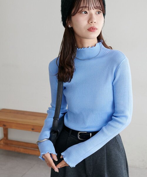 【新品タグ付き】DEICY リブメローハイネックニット　【今季商品】 DEICY（デイシー）の「リブメローハイネックニット（ニット/セーター