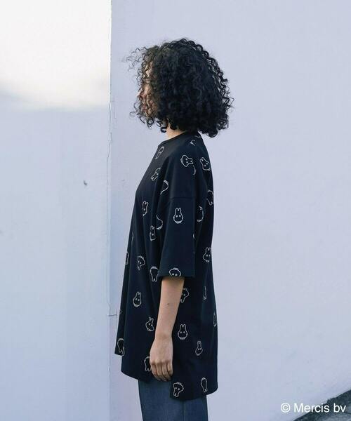 「FRAPBOIS」 半袖Tシャツ「Miffyコラボ」 1 ブラック レディースの画像3