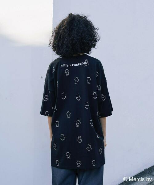 「FRAPBOIS」 半袖Tシャツ「Miffyコラボ」 1 ブラック レディースの画像4
