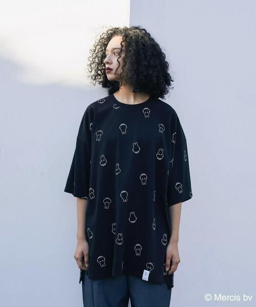 「FRAPBOIS」 半袖Tシャツ「Miffyコラボ」 1 ブラック レディースの画像10