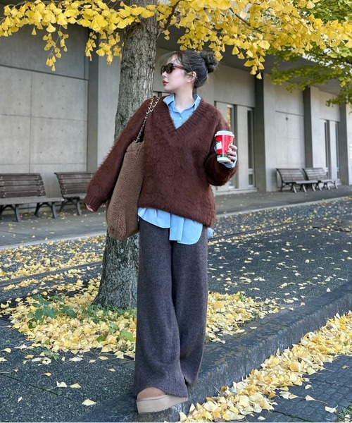 ニット/セーター Many Color Shaggy Knit Pullover and wander｜ミックスカラー シャギー ニット プルオーバー “mix color