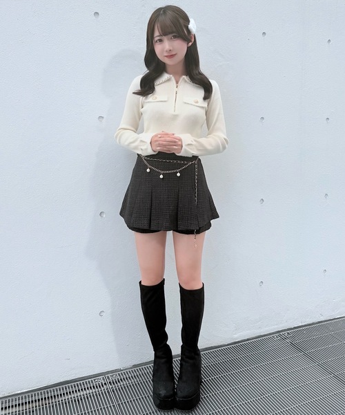 NOMAE（ノーマエ） ニット セーター チェーンカラーZIPニット