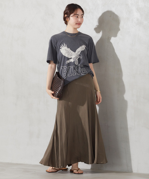 【新品未使用】Plageプラージュブラウン ロングフレアスカート 38 plage（プラージュ） フレアスカート 38 ブラウン レディース