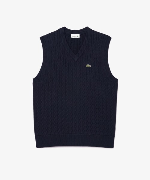 LACOSTE（ラコステ） ノースリーブニット 6 ネイビー メンズ