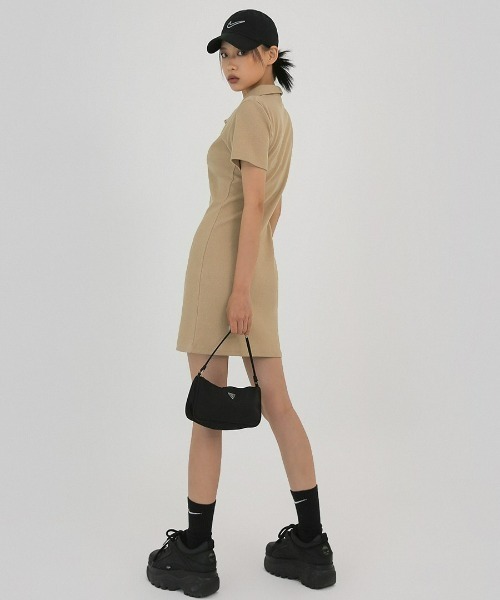 「BLACKUP」 半袖ワンピース FREE ブラック レディース_画像3