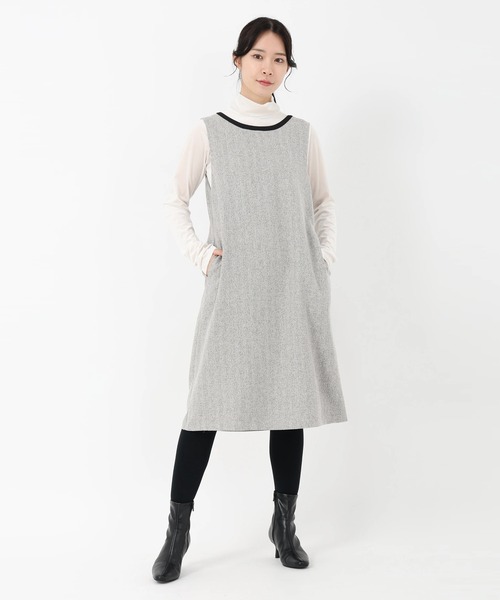 STRAWBERRY-FIELDS 2wayジャンパースカート STRAWBERRY-FIELDS（ストロベリーフィールズ） ワンピース メランジ