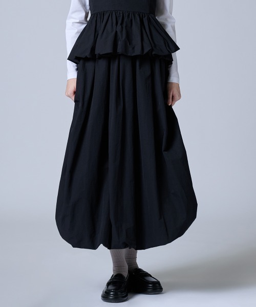 美品 ダブルスタンダードクロージング デニム ティアードスカート ロング M ダブルスタンダードクロージング デニムティアードスカート