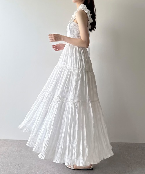 「mipiarl」 ノースリーブワンピース X-LARGE ホワイト レディース_画像7