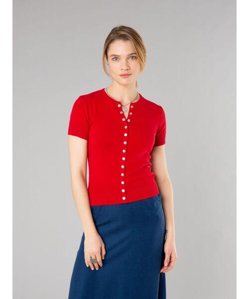 agnes b.（アニエスベー） カーディガン 2 レッド系その他 レディース