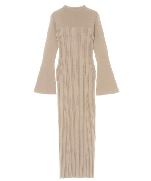 anuans（アニュアンス） 長袖ワンピース FREE ブラウン レディース