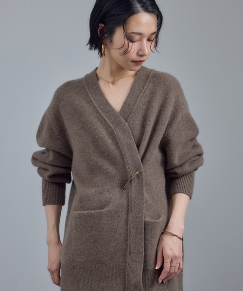 サロン アダム エ ロペ（SALON adam et rope’ ）/Starry sky Knit スパンコールVネックカーディガン SALON adam et rope'（サロン アダム エ ロペ） カーディガン Starry