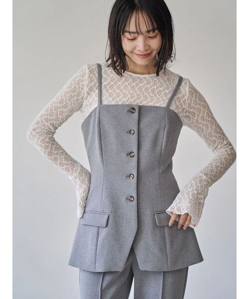 TONAL（トーナル） キャミソール フロント釦ビスチェ : ZOZOTOWN Yahoo
