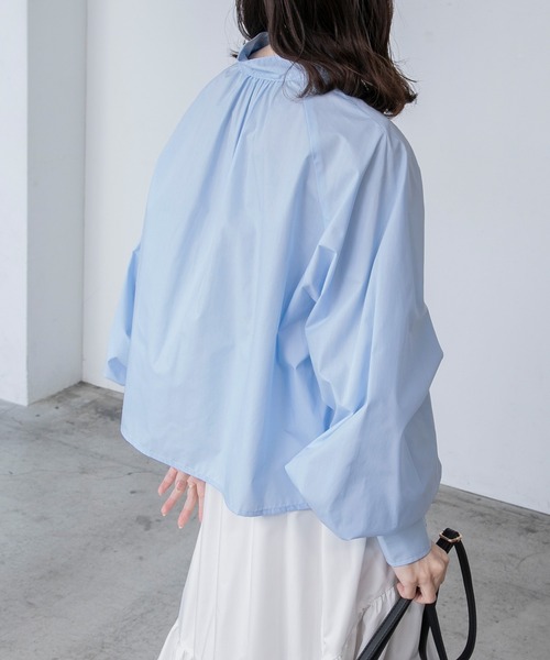 「BONLECILL」 長袖ブラウス FREE ブルー レディース_画像9