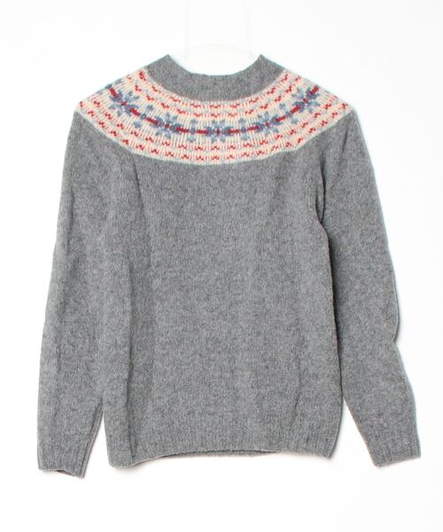 「INVERALLAN」 長袖ニット 36 グレー レディース_画像2