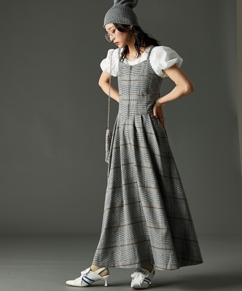 「GEVS.」 「SMILELAND」キャミソールワンピース 4L グレー レディース_画像3