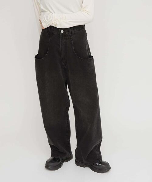 [KBF] Denim брюки 38 темно-синий женский 