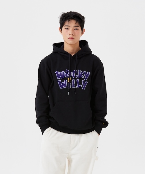 パーカー FLEECE FRONT TYPO GRAPHIC HOODIE SWEATSHIRT メンズ