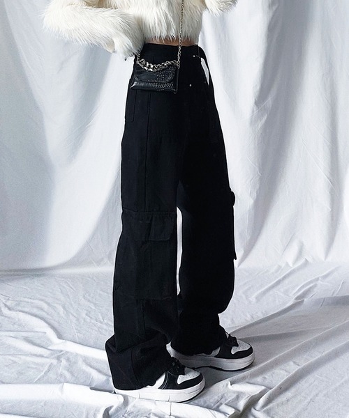 「me+em select」 デニムパンツ MEDIUM グリーン レディース_画像8