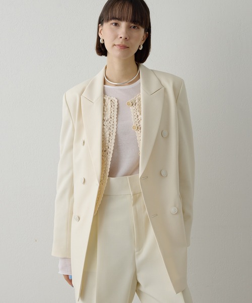 ✨美品✨ルイヴィトン　テーラードジャケット　カットワーク　ホワイト　36 Whim Gazette（ウィム ガゼット） ジャケット テーラードジャケット