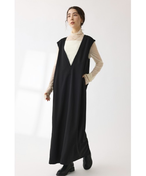 「crie conforto」 サロペットスカート MEDIUM グレー レディース_画像4