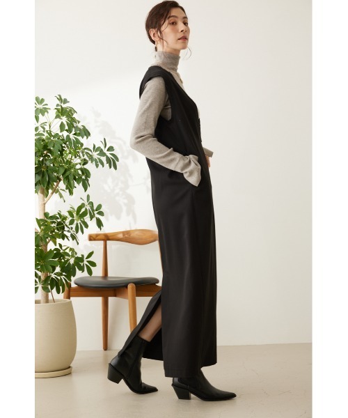 「crie conforto」 サロペットスカート MEDIUM グレー レディース_画像7