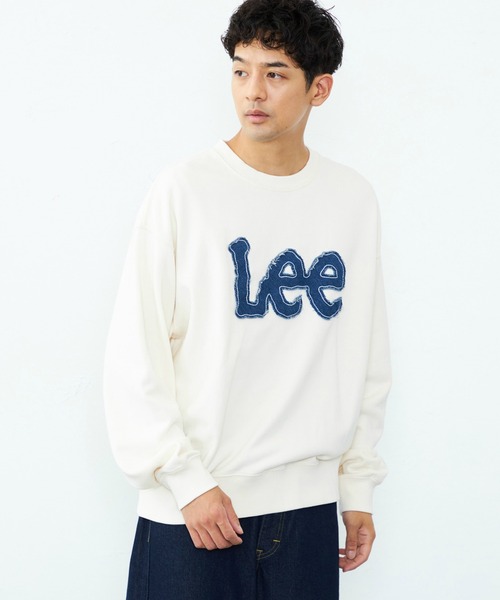 [新品]AMERI デニムのトレーナー Lee（リー） トレーナー スウェット デニムロゴパッチスウェット