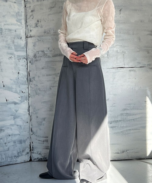 「chuclla」 スラックス L グレー レディース_画像7