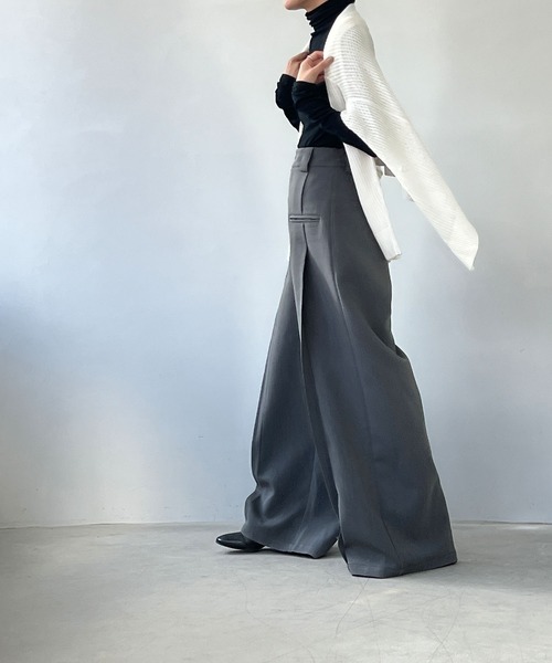 「chuclla」 スラックス L グレー レディース_画像8