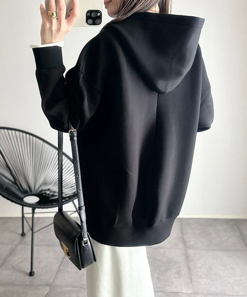 「Eclat one」 ジップアップパーカー FREE アイボリー レディース_画像2