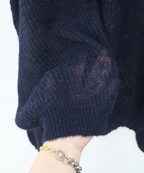 「Reurie'」 長袖ニット FREE グリーン レディース_画像7