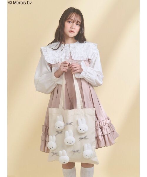 merry jenny（メリージェニー） トートバッグ リボンもこもこmiffy