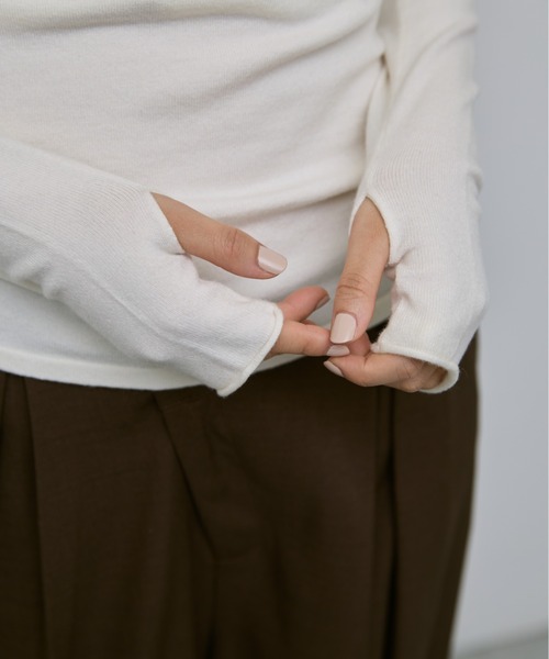 AIC. ニット セーター アンゴラタッチライトニットトップス レディース