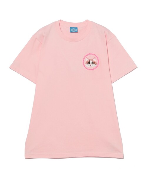 mmts（マミタス） tシャツ 半袖 ラブリーピンク刺繍 Tシャツ 旅行