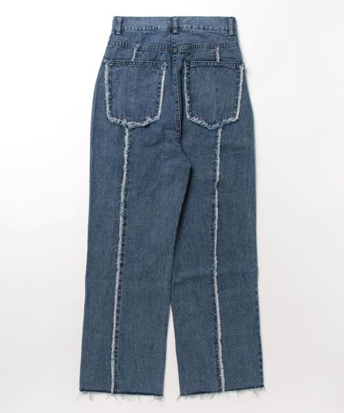 「nemne store」 デニムパンツ MEDIUM ブラック レディース_画像3