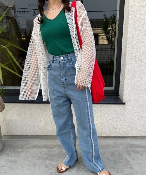 「nemne store」 デニムパンツ MEDIUM ブラック レディース_画像4