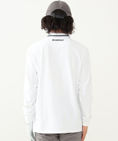 BEAMS GOLF（ビームス ゴルフ） 長袖ポロシャツ M ホワイト メンズ