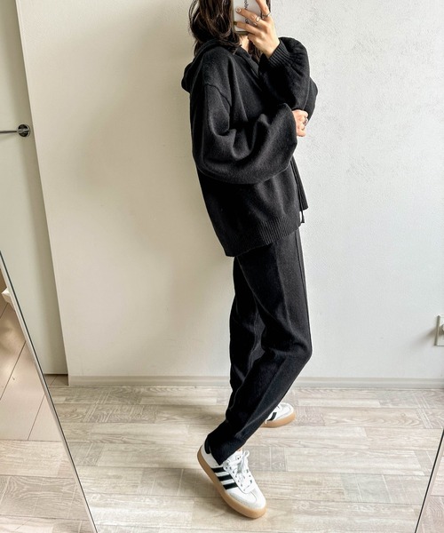 「AMELY」 「La-gemme」長袖ニット M ブラック レディース_画像4