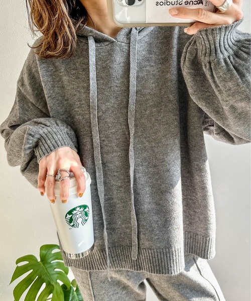 「AMELY」 「La-gemme」長袖ニット M ブラック レディース_画像5