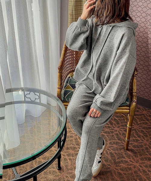 「AMELY」 「La-gemme」長袖ニット M ブラック レディース_画像6