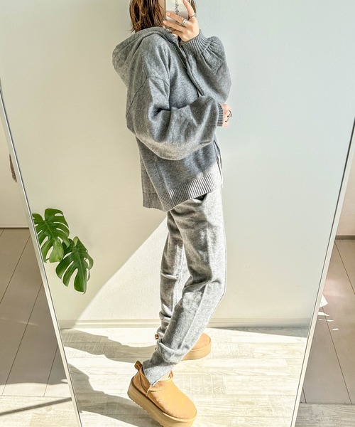 「AMELY」 「La-gemme」長袖ニット M ブラック レディース_画像9