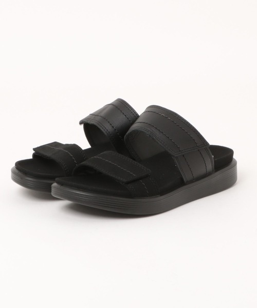 【美品】ECCO エコー24cmエレベート スクウェア サンダル 黒38 ecco（エコー） サンダル 快適 SOFT SANDAL レディース 本革